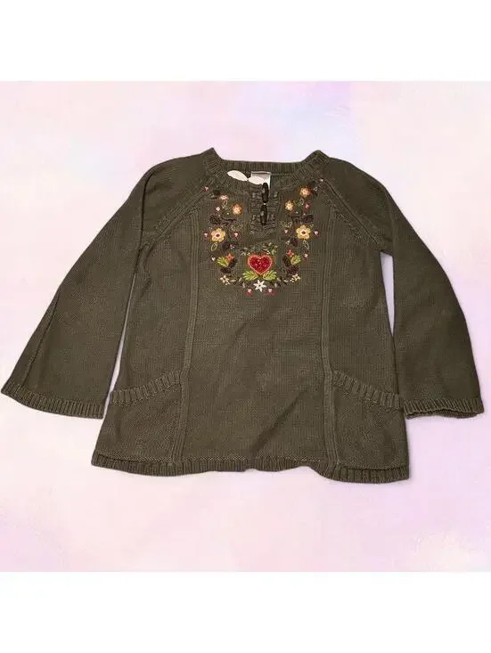 Green Cottagecore Fairycore Gymboree Children’s Top Size 5T - Picture 4 of 6